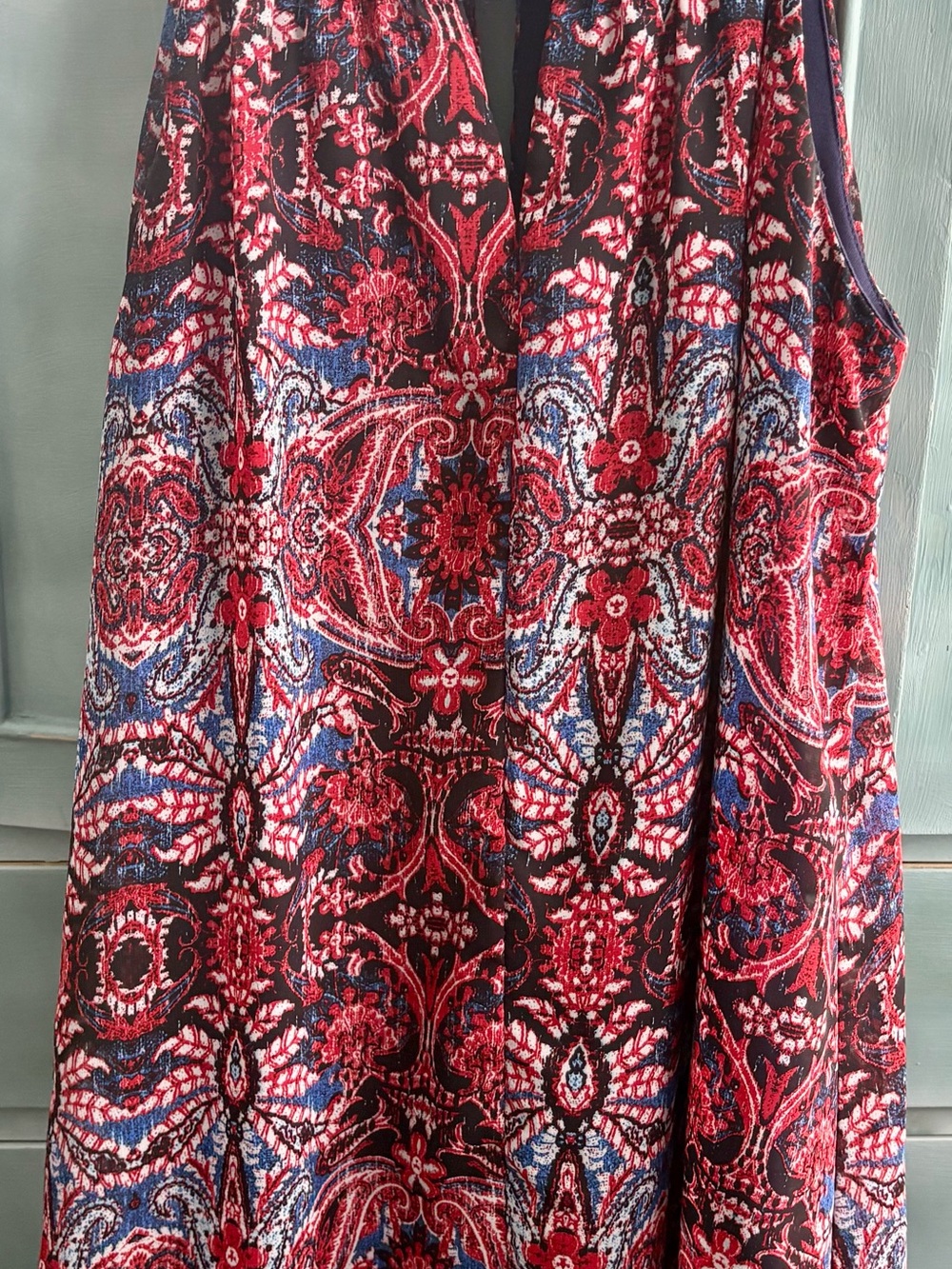Women's Red Paisley A-Line Dress